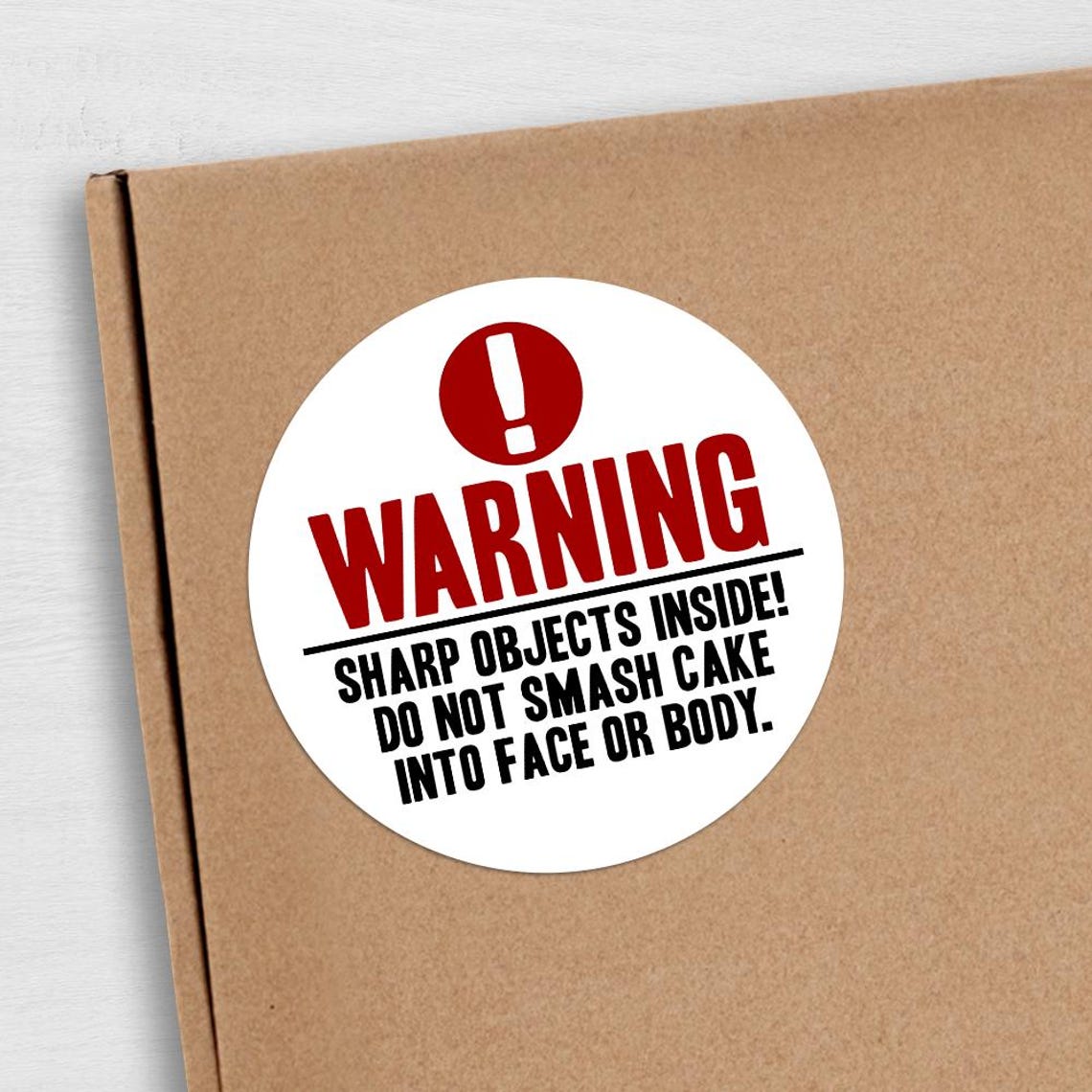 Stickers - Cake Dowel Warning Sharp Objects Inside Labels - 1.625 ...