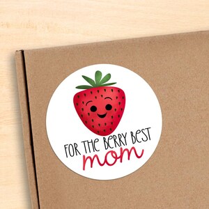 Stickers - Étiquette pour la fête des mères « Meilleure maman » pour la fête des mères - Cercles de 1,625 po. (24 autocollants par feuille) OU Cercles de 3 po. (6 par feuille) finition mate