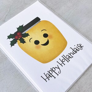 Carte de voeux - Joyeux Noël drôle de jeu de mots pour les fêtes Jeux de mots joyeux hollandais pour les fêtes - Cartes pliées 5 x 7 avec enveloppe A7 et message à l'intérieur
