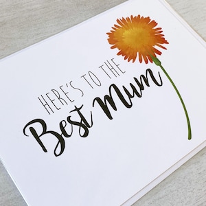 Greeting Card - Happy Mother's Day Sweet Funny Pun Cards For Mom Flower Mum Mama Bear - 5x7 Folded Cards With A7 Envelope & Inside Message