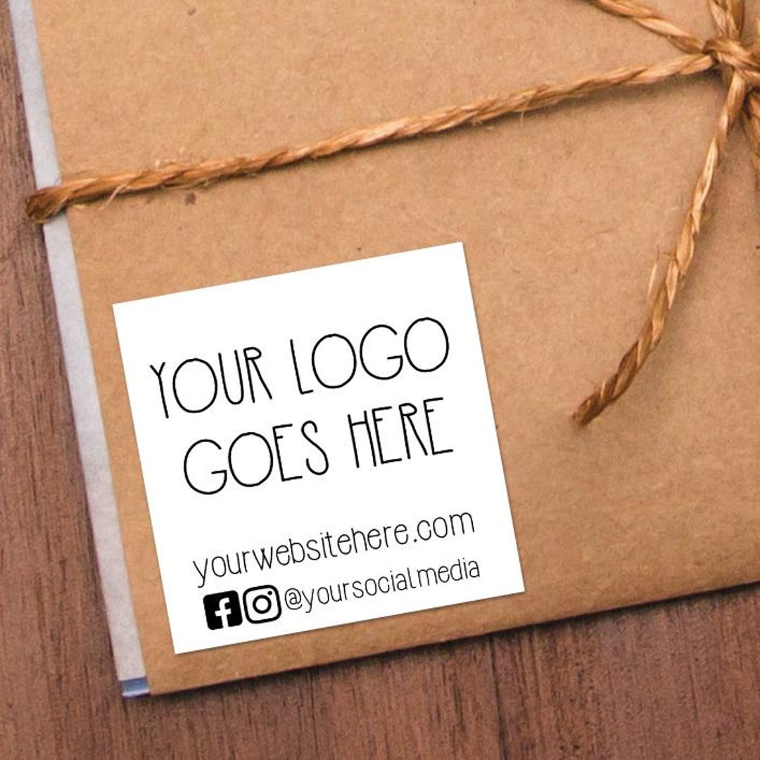 Custom Logo Stickers - Company Info Business Labels Sticker Label ...