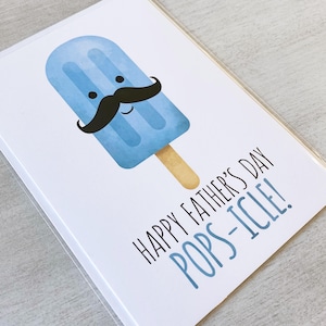 Carte de voeux - Bonne fête des pères - Cartes de jeu de mots amusantes pour papa - Jeux de mots pour les pères - Cartes pliées 5 x 7 avec enveloppe A7 et message à l'intérieur