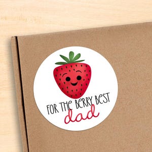 Stickers - Étiquette de gâterie pour la fête des pères pour les papas - cercles de 1,625 po. (24 autocollants par feuille) OU cercles de 3 po. (6 par feuille) finition mate