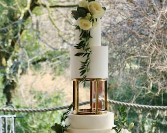 Runder Tortenseparator 15 cm – goldener Kuchenständer – Metallic-Tortenständer – Hochzeitstorten Deko – Cake Design
