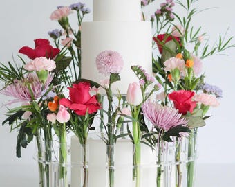 SHIPS FROM EU -  no customs charge. The Floral Crown - Cake Stand - Flower Stand - Fresh Flowers - Floral Wedding Cake - Unique Cake Wreath