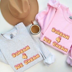 Ice Cream Scream Sweatshirt: Funny Unisex Crewneck Jumper