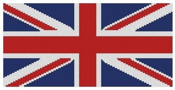 United Kingdom Flag Cross Stitch E-Pattern | Etsy