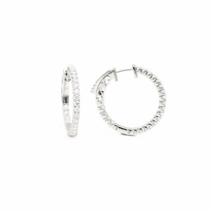 925 Sterling Silver D Color VVS1 20mm&30mm Moissanite Diamond Hoop Earrings For Women/Wedding Birthday Anniversary Gift