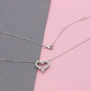 925 Sterling Silver Moissanite Diamond Heart Shape Pendant 0.6 Carat Necklace Wedding Birthday Anniversary Gift