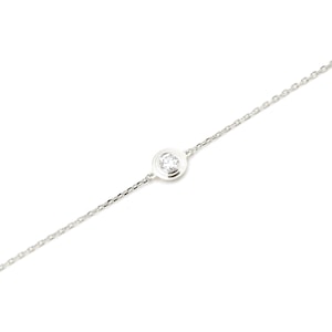 925 Sterling Silver Moissanite Diamond Solitaire Bracelet Wedding Birthday Anniversary Gift