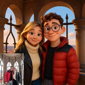 Custom Pixar-Style Digital Transformation | Turn Photos into 3D Animation Art | Digital Download