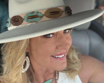 Bison Bone and Leather Hat Band | Hatband for a modern yet classic look
