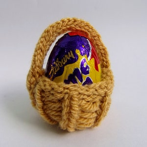 KNITTING PATTERN easter basket creme egg cover Chick & Bunny image 9