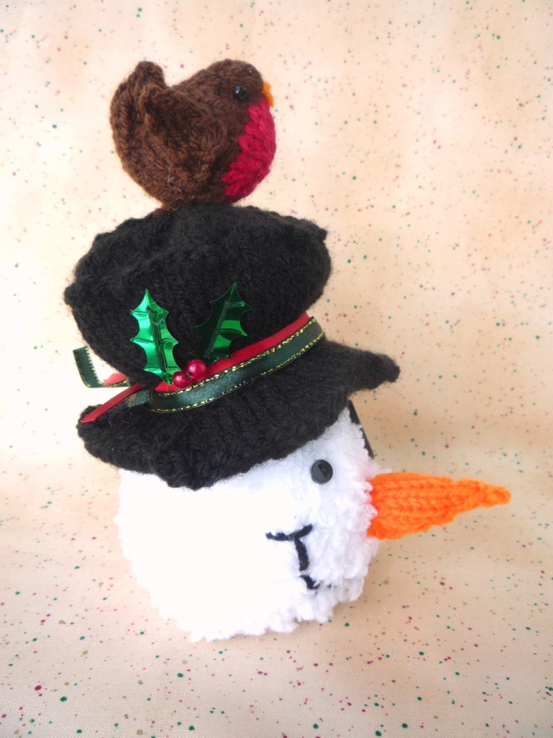 KNITTING PATTERN Robin & Snowman Chocolate Orange Cover Etsy UK KNITTING PATTERN Robin & Snowman Chocolate Orange Cover Etsy UK