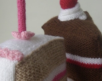 knitting pattern for  LARGE Birthday Cake and Gateau pdf