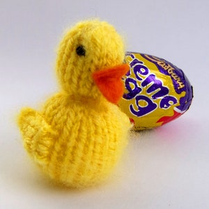 KNITTING PATTERN easter basket creme egg cover Chick & Bunny image 4