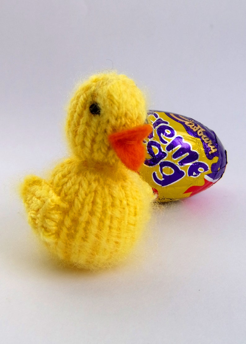 KNITTING PATTERN easter basket creme egg cover Chick & Bunny image 4