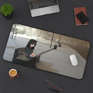 Kuroki Tomoko Desk Mat Mouse Pad - Cute Japanese Girl Design, Gaming Accessories, Office Decor, Gift for Anime Fans, Computer Desk Mat
