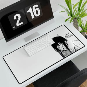 Chainsaw Man Yoru War Devil Asa Mitaka Grafik Schreibtischmatte, Gamer Geschenk, Anime Schreibtischzubehör, große Mausunterlage
