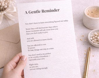 Thinking of You Letter Printable | Encouragement & Comfort Message PDF