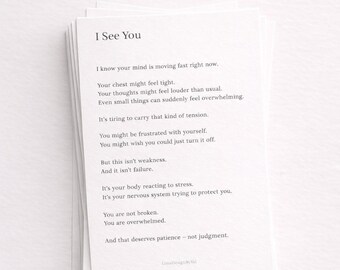 Open When Anxious Letters | Emotional Support Instant Download PDF