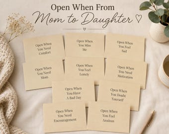 Open When Letters From Mom to Daughter | Personalized Encouragement Gift Box
