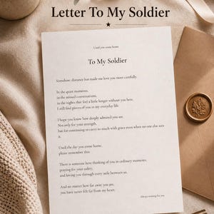 Letter To Soldier | Military Deployment Love Letter (Digital Download)