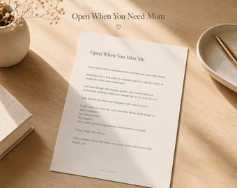 Open When Letters for Daughter FROM MOM | Emotional Letter Bundle