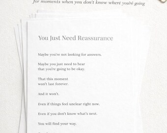 Open When You Feel Lost Letters | Emotional Support Printable Download