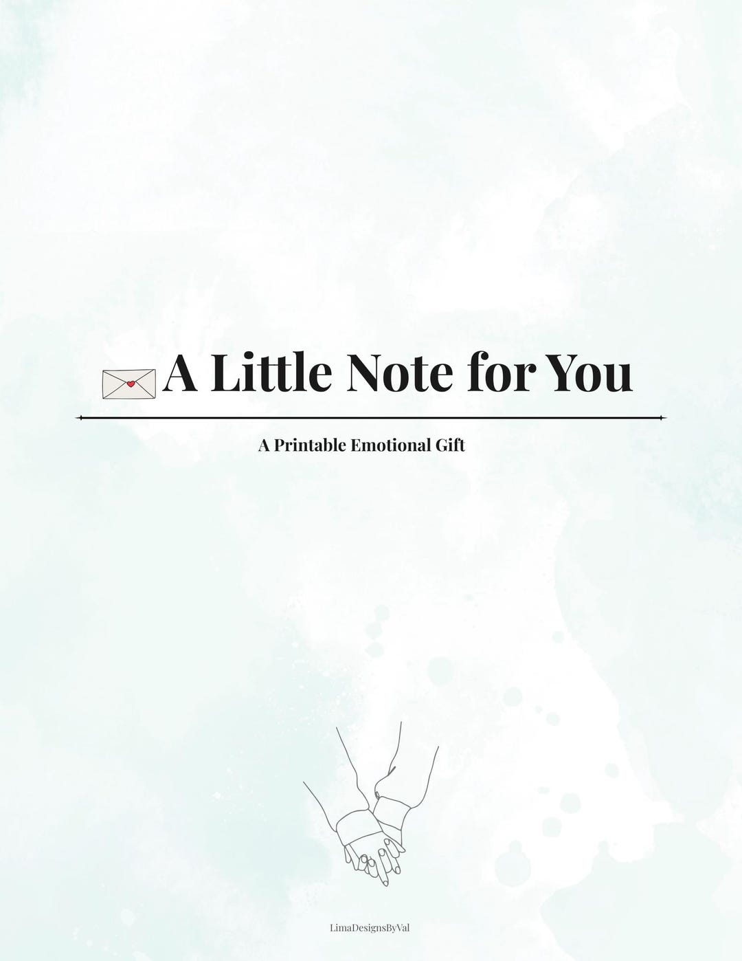 Printable Emotional Letter | Little Note for You | Thoughtful Digital ...