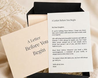 Legacy Letters to Daughter Gift Box, Mom's Heartfelt Messages, Keepsake Gift