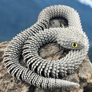 Articulated Snake - 3D Printed Fantasy Creature - Flexible and Poseable Toy