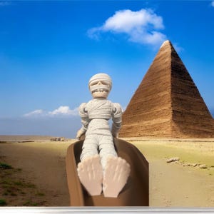 3D Printed Pharaoh Sarcophagus & Mummy Toy Set – Ancient Egypt Adventure in Miniature!