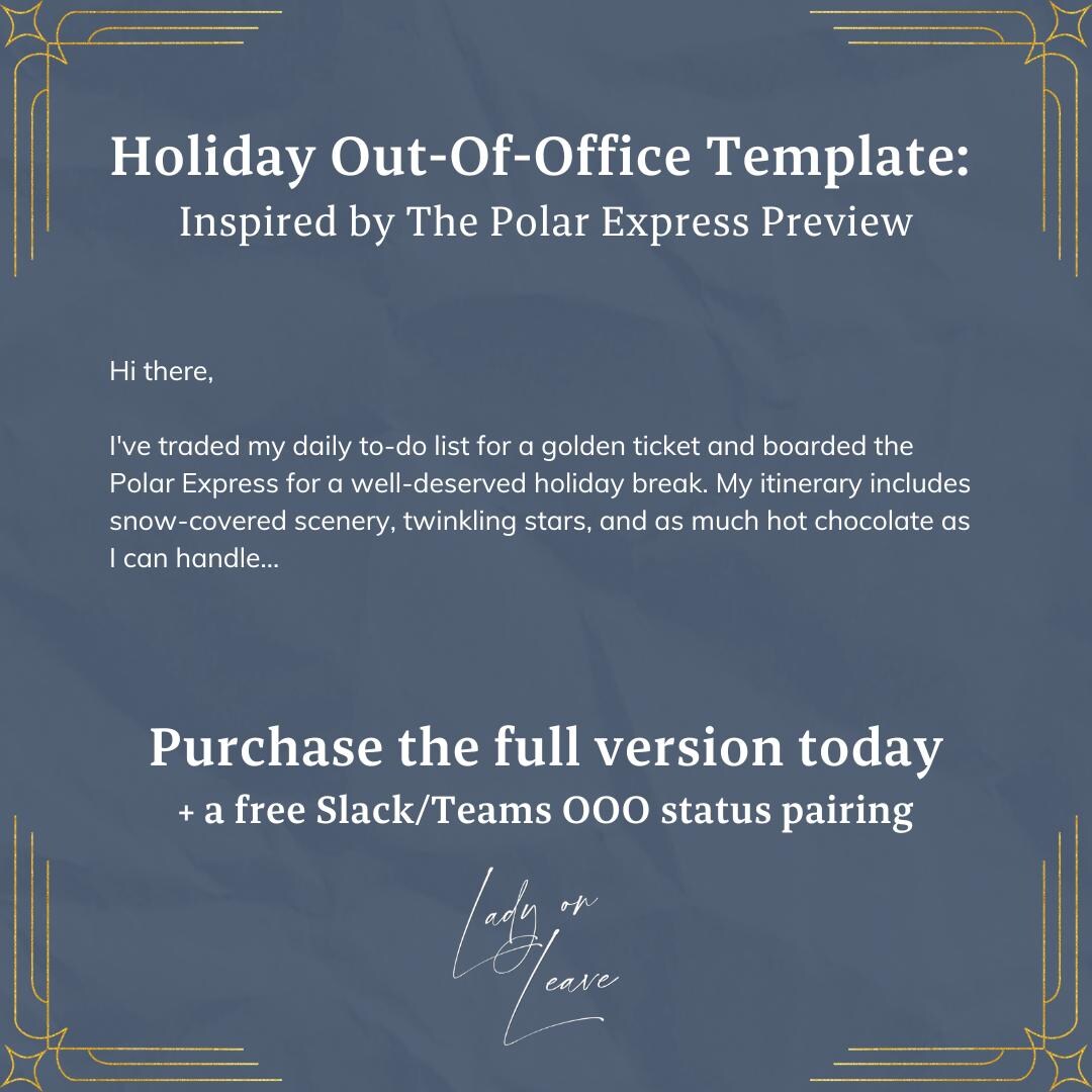 Christmas-themed Out of Office Email Template - Inspired by the Polar ...