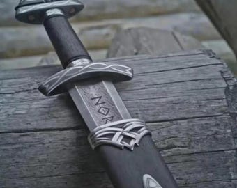 Handmade King Ragnar Lothbrok Viking Sword – Handcrafted Authentic Norse Replica with Scabbard, Perfect for Collectors and Special Occasions