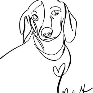 Custom Pet Portrait Line Drawing, Minimalist Dog Portrait, Personalized Dog Portrait Line Art, Custom Dog Sketch, Customized Pet Drawing