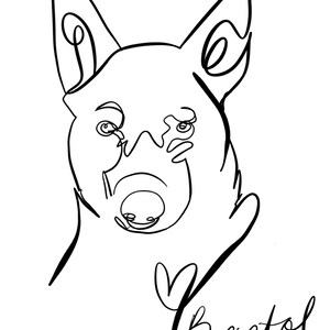 Custom Pet Portrait Line Drawing, Minimalist Dog Portrait, Personalized Dog Portrait Line Art, Custom Dog Sketch, Customized Pet Drawing