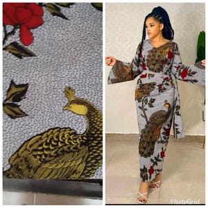 AFRICAN PRINT DRESS,Ankara Dress, Church dress Cotton AfricanFabric Long short sleeve,African Print Dress Party Dress,special Occasion Dress