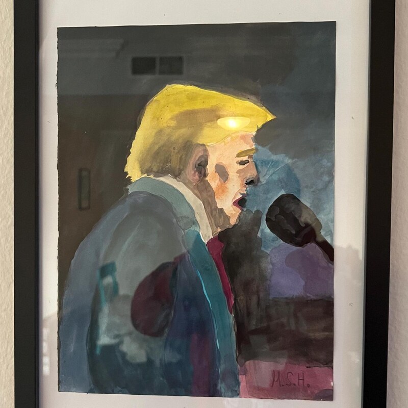 Trump Rally Paint Original Donald Trump Painting - Etsy