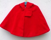 Made to Order Reversible Cape Red Wool with Choice of Lining