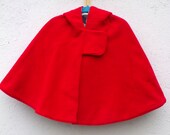 Made to Order Reversible Cape Red Wool with Choice of Lining