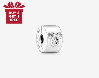 Colgante de Mickey Mouse de Disney para pulsera o collar, plateado, colgante para collar, hecho a mano en Navidad, regalo para ella, colgante de viaje