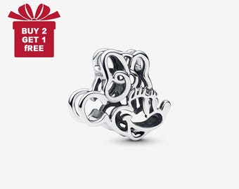 Charm de Minnie Mouse de Disney para pulsera o collar de plata, colgante de collar, hecho a mano para Navidad, regalo para ella, colgante de viaje