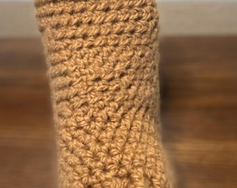 Handmade Crochet Slipper Socks, Cozy Acrylic Knit (US Women's 6-9)