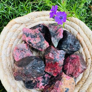 Raw Rhodonite