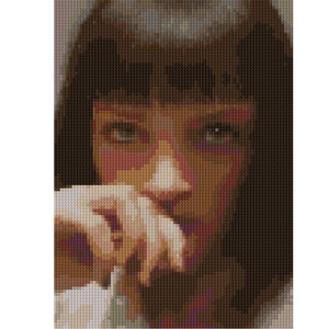 Uma Thurman Hochformat Kreuzstichvorlage Pulp Fiction
