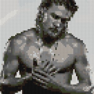Charlie Hunnam shirtless counted Cross Stitch Pattern