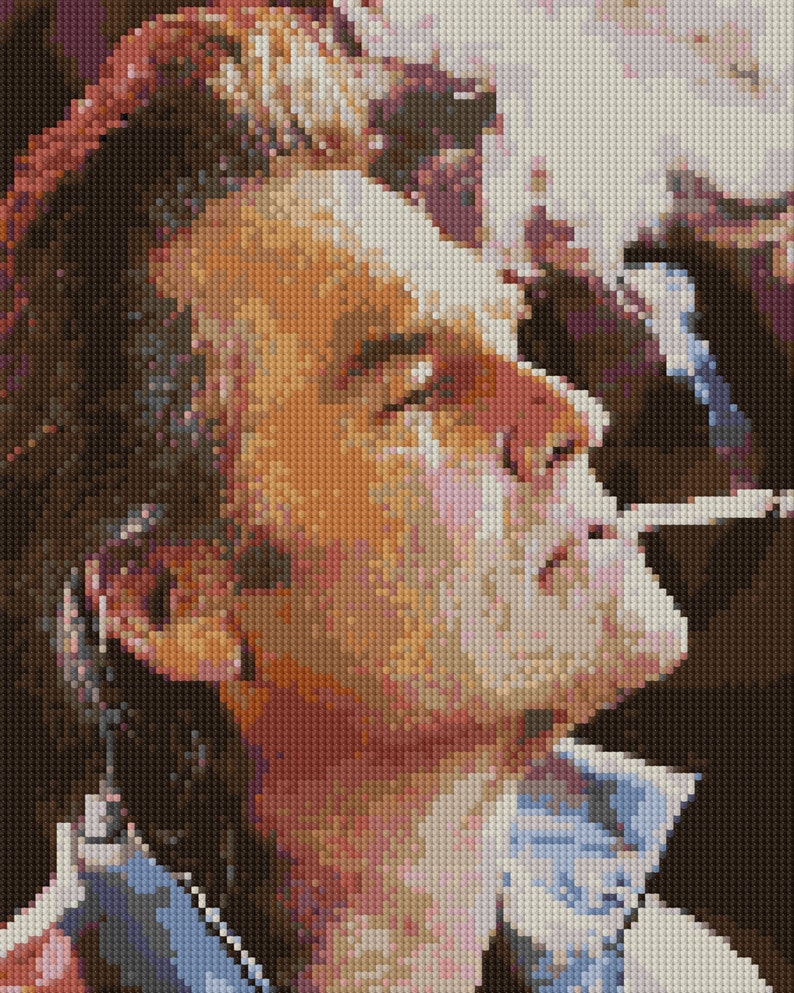 Stuntman Mike counted Cross Stitch Pattern Death Proof Kurt Russell image 1