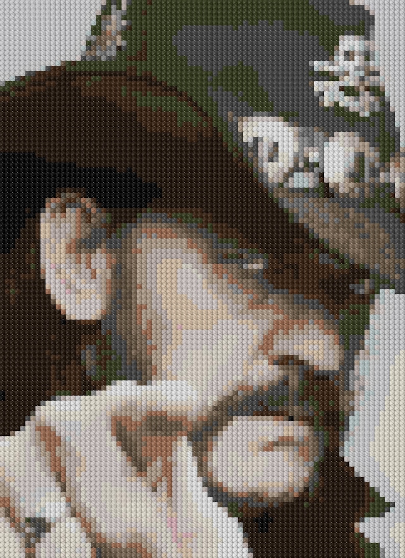 portrait of Lemmy Kilmister counted Cross Stitch Pattern Motorhead image 1