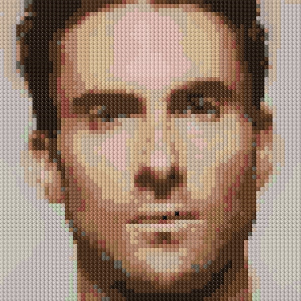 Portrait of Adam Levine counted Cross Stitch Pattern detailed digital download